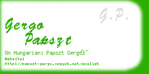 gergo papszt business card